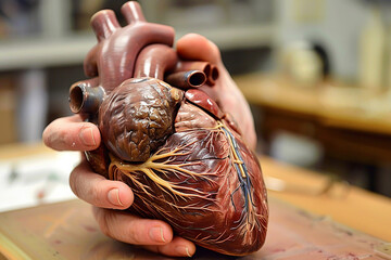 Precision photography offering an in-depth look into the anatomy of the human heart.