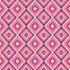 Seamless Ikat ethnic traditional pattern geometric abstract folklore ornament Tribal ethnic illustration background