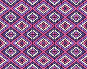 Seamless Ikat ethnic traditional pattern geometric abstract folklore ornament Tribal ethnic illustration background