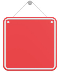 Empty Hanging Sign. 3D Illustration.