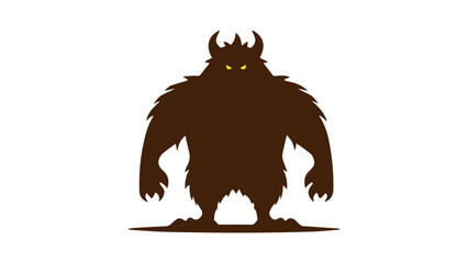 shape of a big strong monster in vector