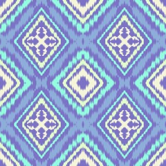 Seamless Ikat ethnic traditional Textile pattern geometric abstract folklore ornament Tribal ethnic illustration background design for print, clothing, scarf