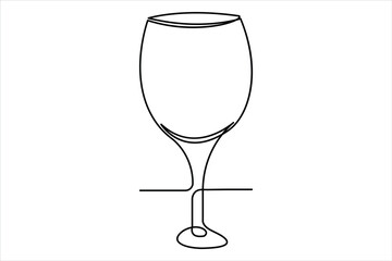 

Continuous single line wine Drinking glass online continuous single line art