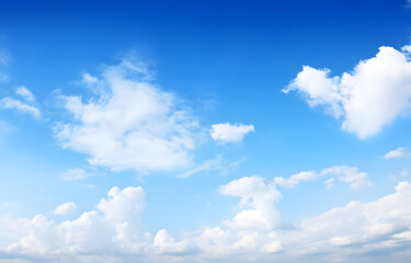 Obraz premium Blue sky with white clouds background