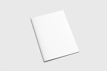 Realistic Brochure Catalog Mockup on white 3D rendering