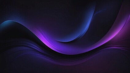 Moody abstract backdrop with a gradient of dark purple, indigo, and black tones, punctuated by subtle glowing accents. - obrazy, fototapety, plakaty