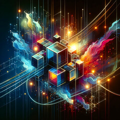 ブロックチェーン技術のイメージ