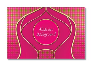 Luxury background curved lines pattern red and gold lines combination with circle frame elements