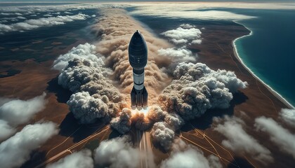 発射された大型ロケット