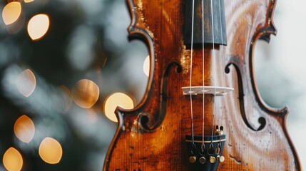 Violin: A bowed string instrument producing sweet, high-pitched tones, often used in classical and folk music.