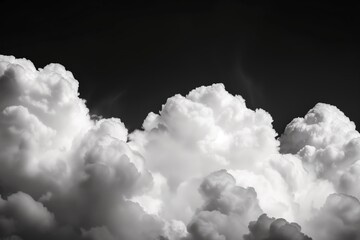 Realistic clouds on a dark background.