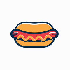Hotdog in cartoon, doodle style. Image for t-shirt, web, mobile apps and ui. Isolated 2d vector illustration in logo, icon, sketch style, Eps 10. AI Generative