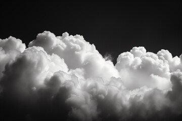 Realistic clouds on a dark background.