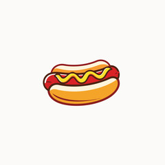 Hotdog in cartoon, doodle style. Image for t-shirt, web, mobile apps and ui. Isolated 2d vector illustration in logo, icon, sketch style, Eps 10. AI Generative