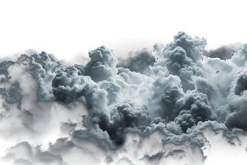 Ultra realistic clouds on a transparent  background - 790646942
