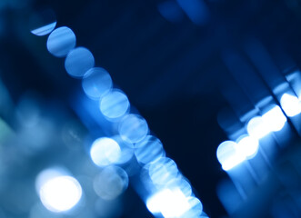 Abstract blue color blobs bokeh background