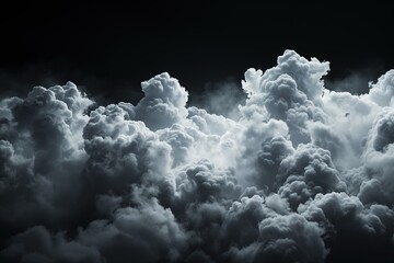 Realistic clouds on a dark background. - 790647151