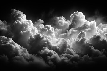 Realistic clouds on a dark background. - 790647180