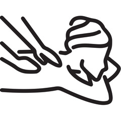 Fototapeta premium Body Massage Woman Flat Icon