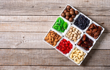 Mix of dried and candied fruits and nuts