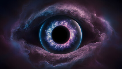 Eye made from nebula