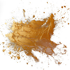 PNG  gold paint strokes and glitter on trasnsparent background. - 790649342