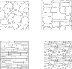 Vector sketch illustration of background pattern wall stucco texture design