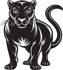 Fototapeta na wymiar Black and White Panther. Mascot Templates. Vector illustration