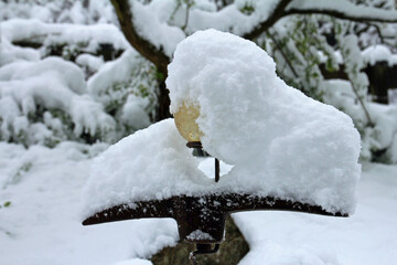 snow covered pickaxe