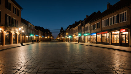 old town square at night