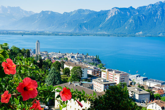 View at beautiful Montreux, Switzerland