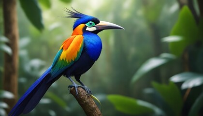 blue and yellow billed toucan