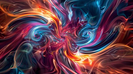 Obraz premium fluid shapes digital graphics abstract 3D backgrounds for project websites to marketing businesse, Tamplate Banner social media posts