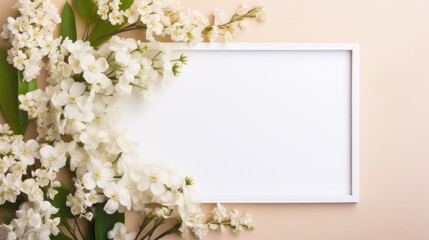 spring flowers frame