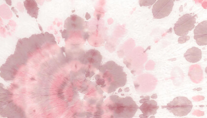 Pink Aquarelle Grunge Wash. Pastel Retro Shibori Watercolor. Light Pink Tie Dye Colored Washes.