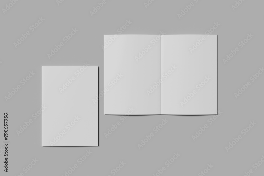 Wall mural a6 bi-fold brochure blank