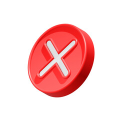 Deleted icon 3d cancel symbol