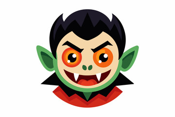 Halloween face icon on white background.