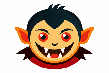 Halloween face icon on white background.