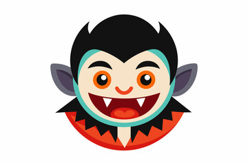 Halloween face icon on white background.