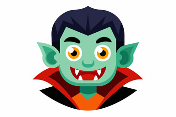 Halloween face icon on white background.