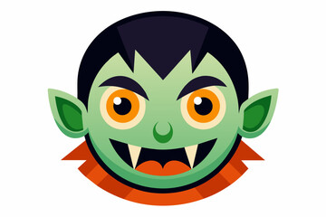 Halloween face icon on white background.