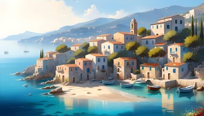 Mediterranean Seaside Village