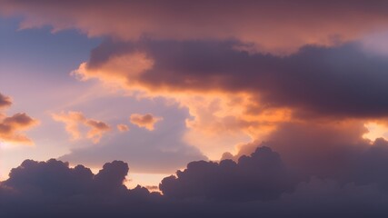 夕焼け空と雲 - obrazy, fototapety, plakaty