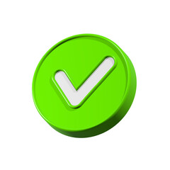 Accept icon 3d approved symbol