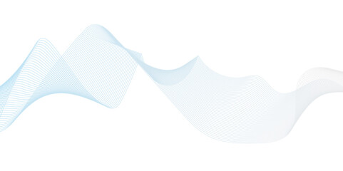 Abstract blend blue wave lines and technology background. Background lines wave abstract stripe design. White background, mesh abstract, vector gradient line soft blend.	
