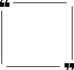 Obraz premium Quote box frame icon set. Quote symbol and mark quote. Quote frames. Comment, text box. Speech bubbles with quotation marks. Blank text message box for quotes. Blog post template. Vector illustration.