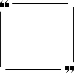 Quote box frame icon set. Quote symbol and mark quote. Quote frames. Comment, text box. Speech bubbles with quotation marks. Blank text message box for quotes. Blog post template. Vector illustration.