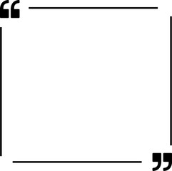 Quote box frame icon set. Quote symbol and mark quote. Quote frames. Comment, text box. Speech bubbles with quotation marks. Blank text message box for quotes. Blog post template. Vector illustration.