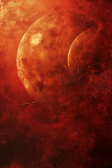 Obraz na płótnie Canvas Mars Red background